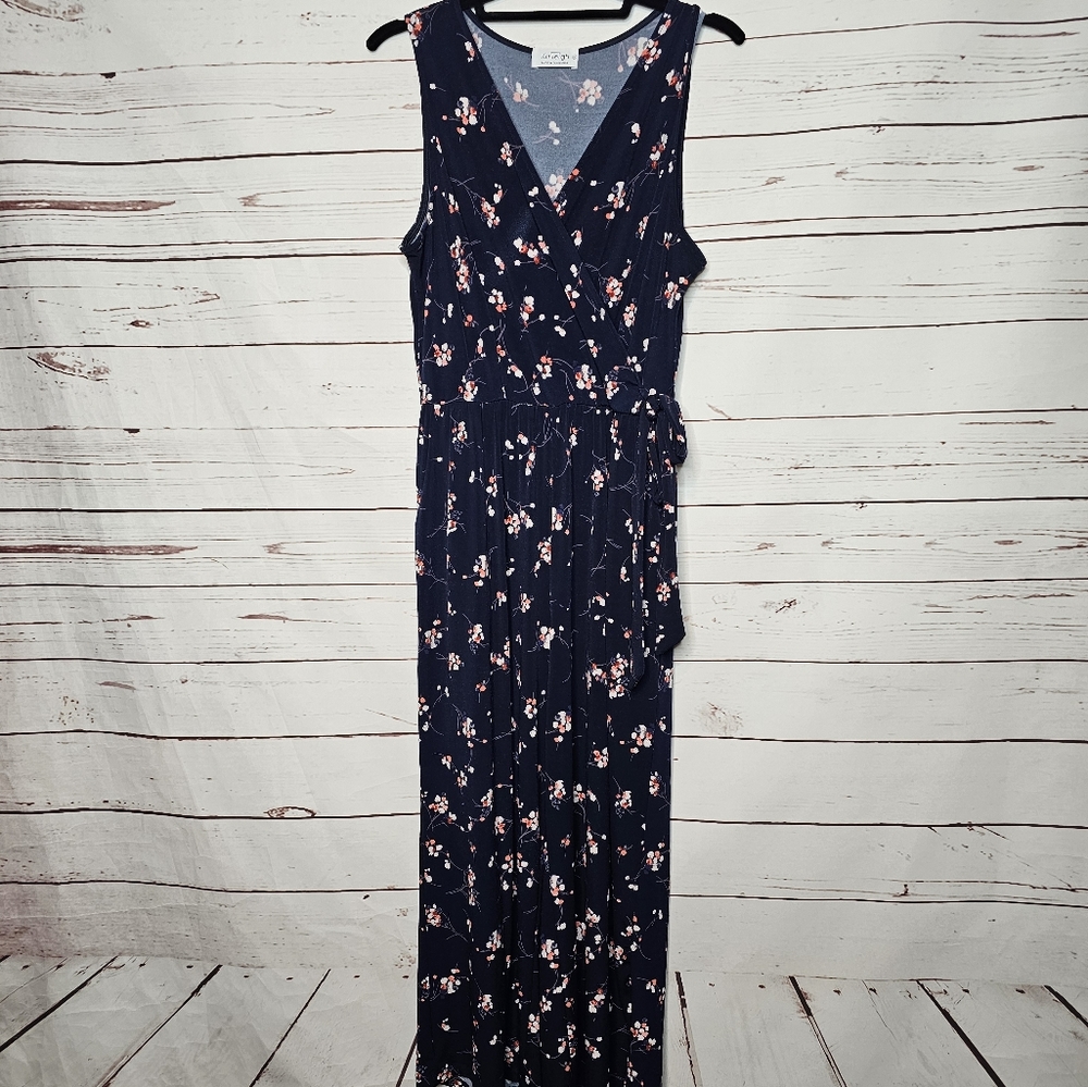 Kaileigh Floral Faux Wrap Wide Leg Jumpsuit - Picture 1 of 16